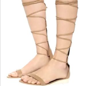 Tibi gladiators BEACHER NAPPA in color storm Sz 38